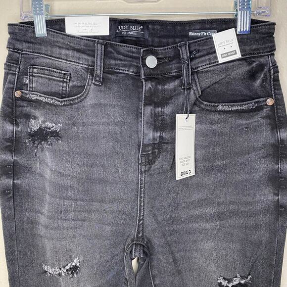 Judy Blue Skinny Fit Capri Distress High Waist Size 9/29 - Picture 5 of 8